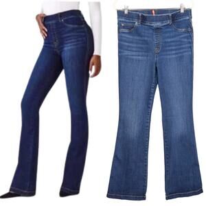 SPANX Flare Jeans Midnight Shade Dark Wash Stretch Shaping High Rise Women's XL